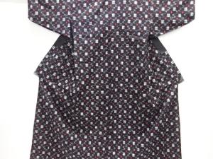 アンティーク　木綿本場久留米絣　井桁に抽象模様野良着